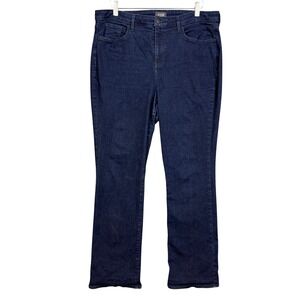 NYDJ Jeans Womens 16 Blue Barbara Bootcut Dark Indigo Wash Lift Tuck Technology